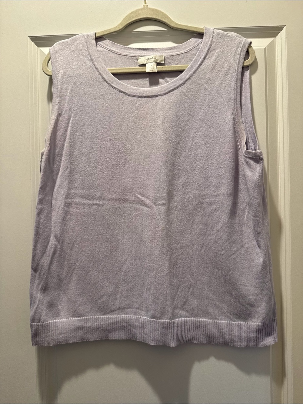 CJ Banks Light Lavender Sleeveless Knit Tank